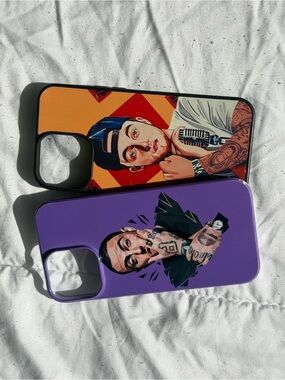 Purple Artist Graphic Phone Case for iPhone - Decorative Protective Cover
